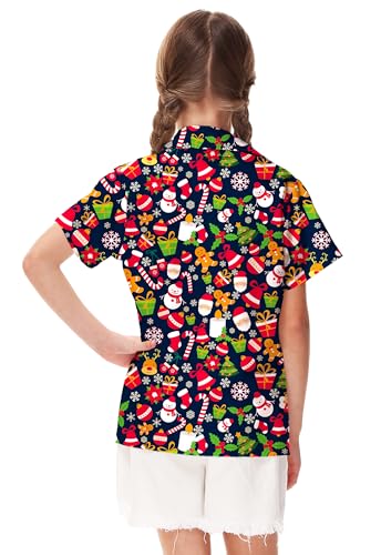 Image of Remimi Unisex Kids Halloween Shirt Boys Pumpkin Ghost Shirts Hawaii Button Up Tops 5-14 Years