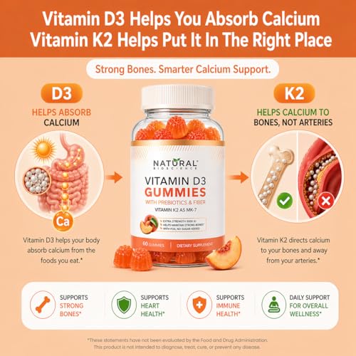 Natural BioScience Sugar Free Vitamin D3 K2 Gummies