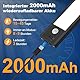 Befurglor Unterbauleuchte Küche LED Lampe mit Bewegungsmelder, 3 Farbmodi Dimmbar, 2000mAh USB Aufladbar Schrankbeleuchtung 26cm, LED Sensor Licht für Kleiderschrank, Küche, Treppe(2 Stück,Schwarz)
