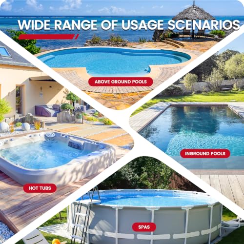 Image of PC68 Pro Pool Vacuum, Upgraded 26.5 GPM Beast-Level Suction, 9' Extra-Long Extension Pole, 4 Filters Unit, 1H Runtime, Cordless Handheld Pool Cleaner for Above Ground & Inground Pools