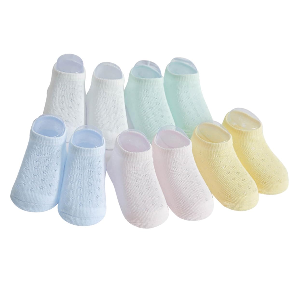 PACKOVE 5 Pairs Baby Boys and Girls Summer Breathable Ultra-thin Mesh Socks Low Cut No Show Ankle Socks 3-5 Years 5 Colors Comfortable Fashionable