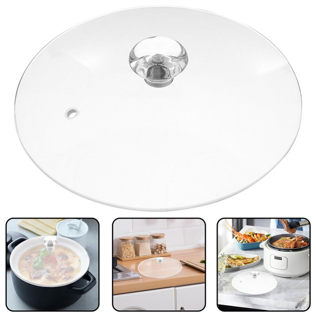 PRETYZOOM Tapa de Vidrio para Sartén Resistente al Calor, Transparente y Fácil de Limpiar, Cubierta Redondeada para Ollas y Utensilios de Cocina Varios estilos