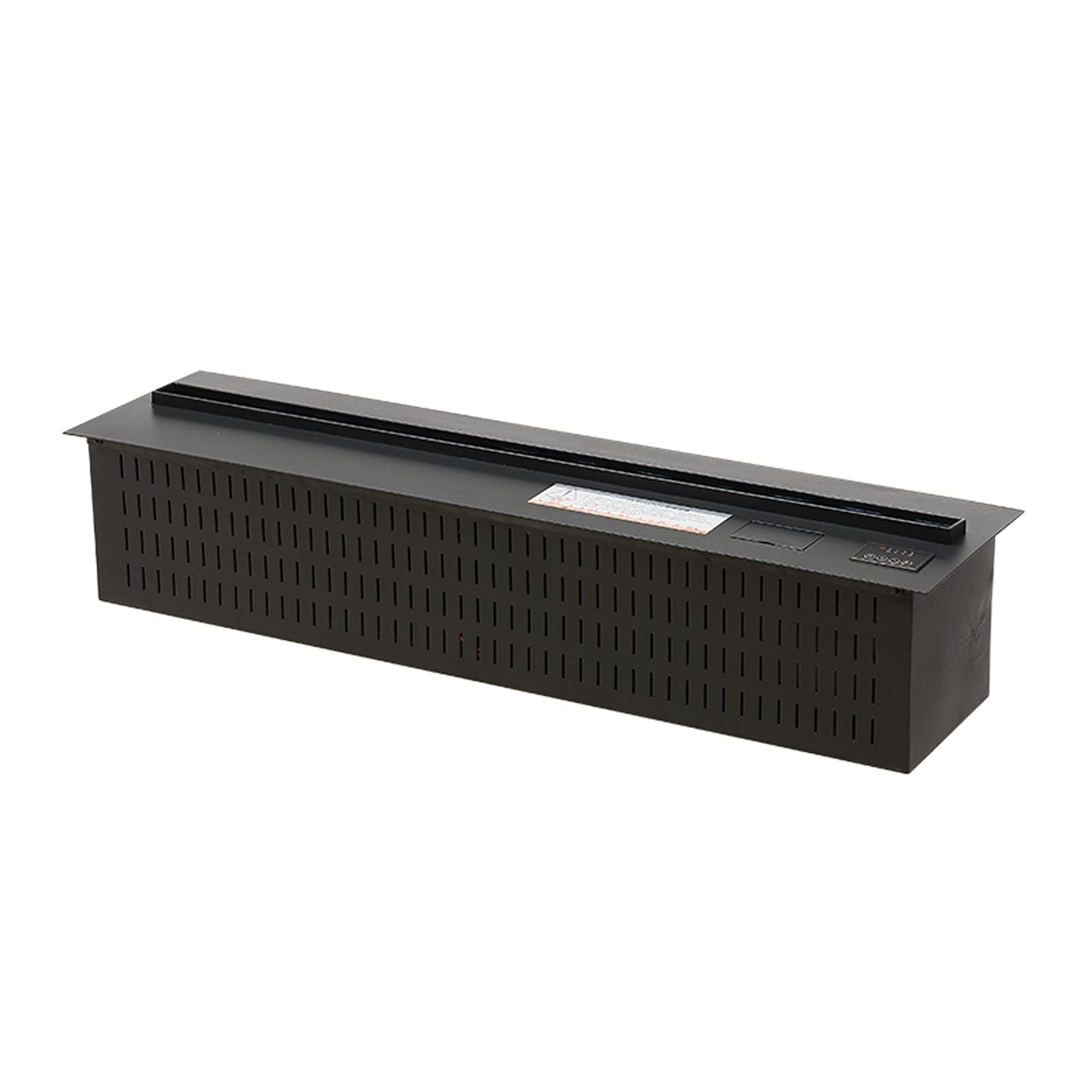 Caminetti elettrici Camino elettrico Pannello ultrasottile da incasso montato □ Camino elettrico con telecomando, Fiamma lunga 3D, L 31.5 "× W 9.4" × H 7.9 "(Matte Nero) Buono per l'inverno
