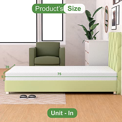 Fdw 5 Inch Gel Memory Foam Mattress Medium-Firm Mattress For Pressure Relief & Cooler Sleep Mattress For Kid Adults Certipur-Us Certified Mattress In A Box,Twin #TOP6