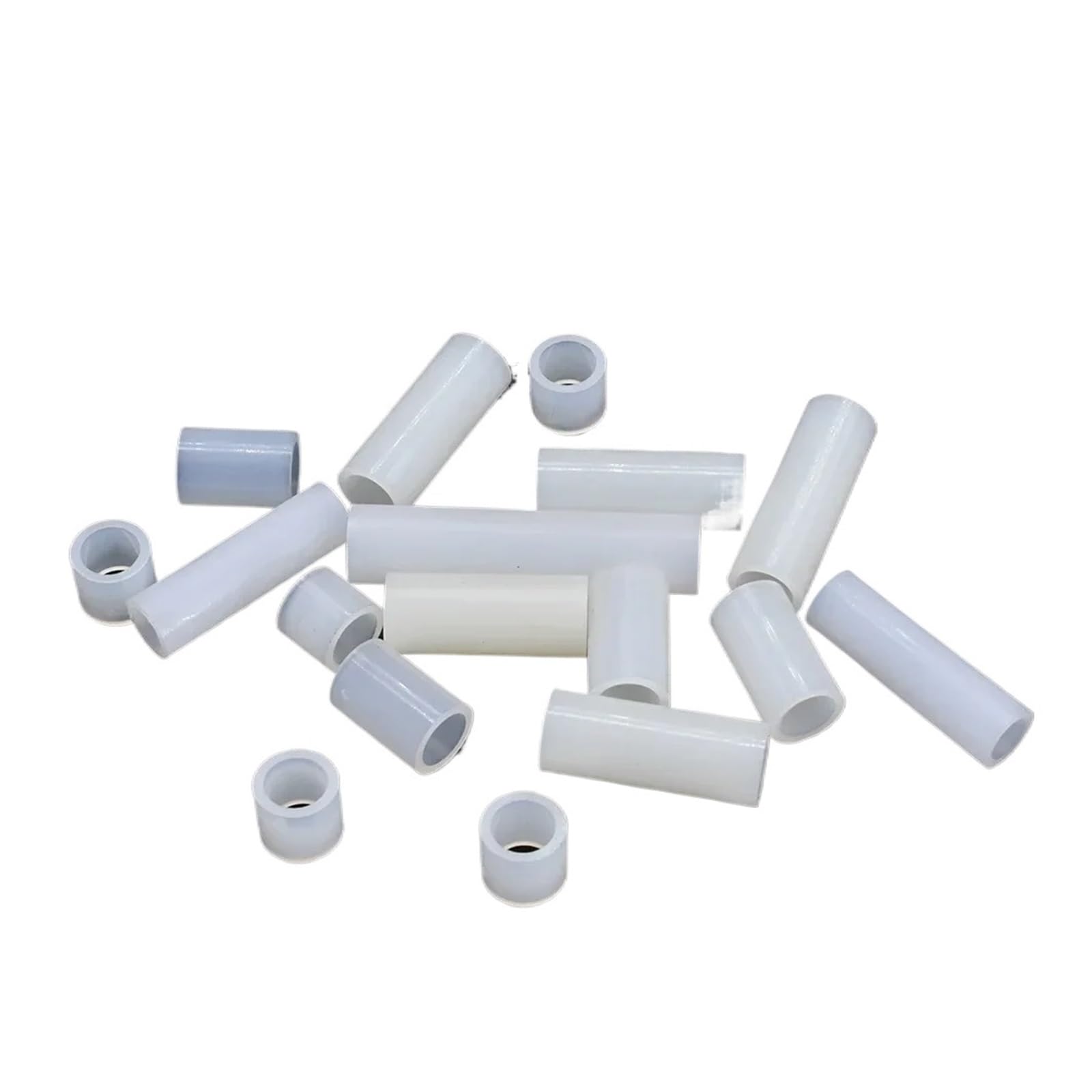 1000-5000 Stücke M3 M4 M5 Schwarz Weiß Nylon Abstandshalter Hohl Nicht Gewinde Kunststoff Motherboard Standoff TV Unterlegscheiben Dichtung(White,12MM(2000PCS)_M5.2(OD7MM)