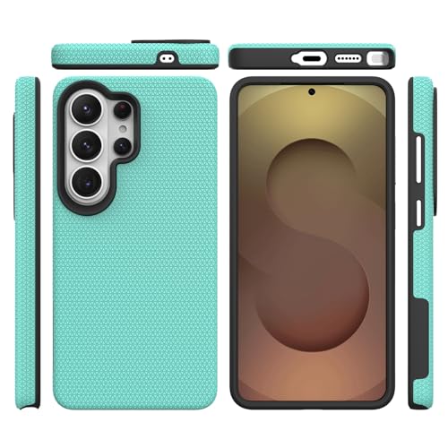 Image of NOXO Ultra-Hybrid Triangle Back Case Cover for Samsung Galaxy S26 Ultra | Shockproof Design | Camera Protection | Soft TPU & Rugged PC | Bumper Cases and Covers (Mint Green)