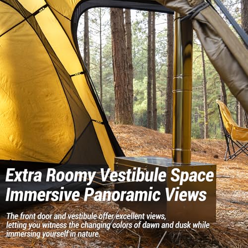 Carpa para 2 Personas con Estufa, Impermeable y 4 Temporadas miniatura 5
