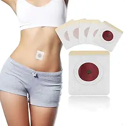 Kit 30 Un Adesivo Emagrece Seca Barriga Perca Gordura Reduz Medidas Detox Modelador Abdomen Trincado Feminino
