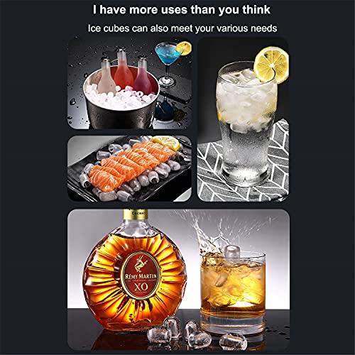Máquina fabricadora de hielo con pantalla LED, auto-limpiable, portátil, para mostrador, capacidad de 2 L, produce 9 cubos en 8 minutos, para hogar, bar, cocina y oficina miniatura 7