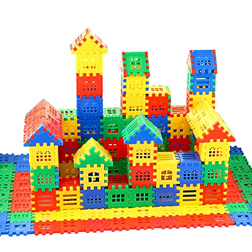DEJUN Interlocking Building Blocks Toys for Kids - Building Blocks for Toddlers Building Blocks Educational Toys Set (70 PCS) 34.