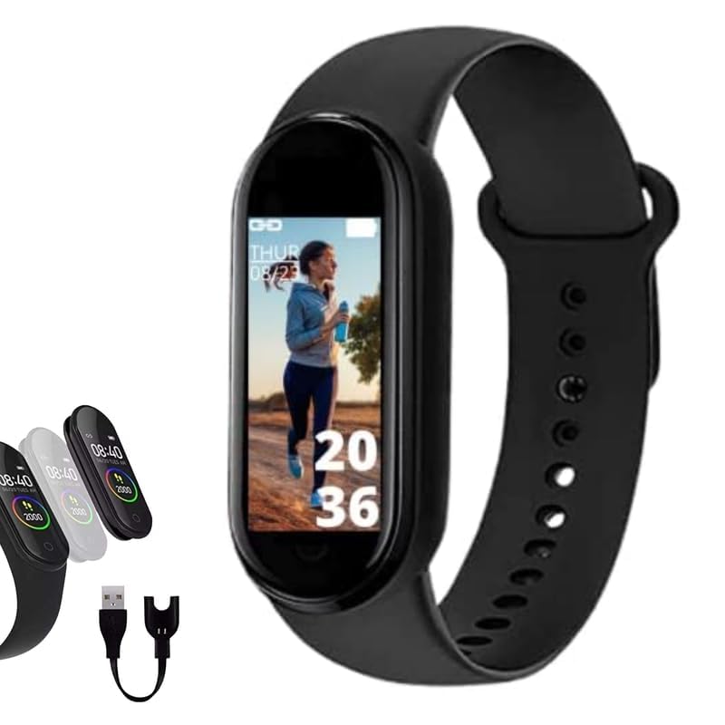 Drumstone 𝟏𝟓-𝐘𝐞𝐚𝐫 𝐖𝐚𝐫𝐫𝐚𝐧𝐭𝐲 M7 Fitness Band with Heart Rate, BP, Sleep Monitor & Step Counter | Waterproof Activity Tracker for Men, Women | Health Watch for Walking, Running, Exercise