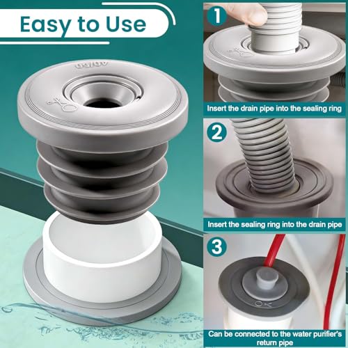 2 tapones de sellado para tubería de drenaje de silicona miniatura 4