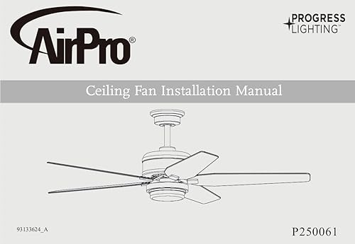 Miniatura 10 de Progress Lighting P250061-009-31M Byars Ventilador de techo LED de transición integrado de 5 aspas, negro mate con kit de luz y pantalla de ópalo