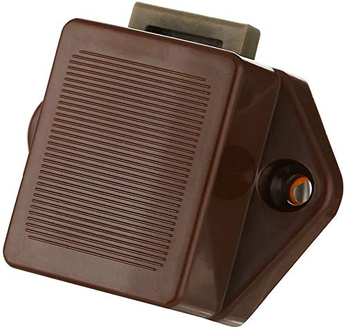 POFET Türschloss mit Druckknopf für Schrank, Möbel, Schrank, Schlüssel, für Wohnmobil, Wohnmobil (braun)