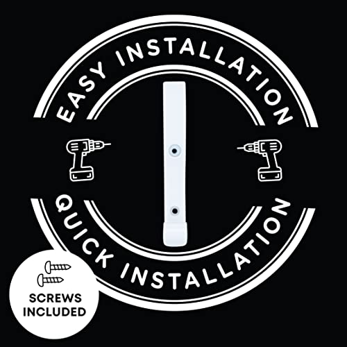 Toughook Heavy Duty Hooks For Hanging Coats, Jackets, Briefcases, Keys, Purse, Robe - Unbreakable Wall Mounted Coat Hook Holds Up To 50 Pounds - Perfect For Home, Office, Bathroom | White, 10 - Pack #TOP6