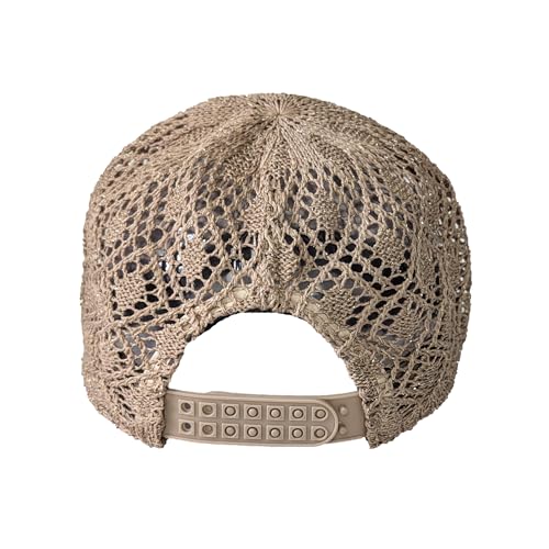 Gorra de béisbol de crochet para mujer ligera y transpirable miniatura 3