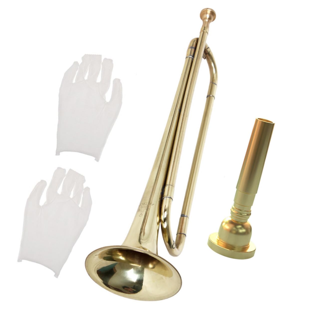 ERINGOGO 1 Set Youth Trumpet for Durable Musical Instrument with Mouthpiece Gloves for Preschool Music Education for Beginner Band and School Performances