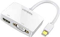 Vista 1 de UGREEN Adaptador Mini DisplayPort a HDMI VGA, adaptador Thunderbolt 2 4K 2 en 1, convertidor Mini DP compatible con MacBook Pro MacBook Air iMac