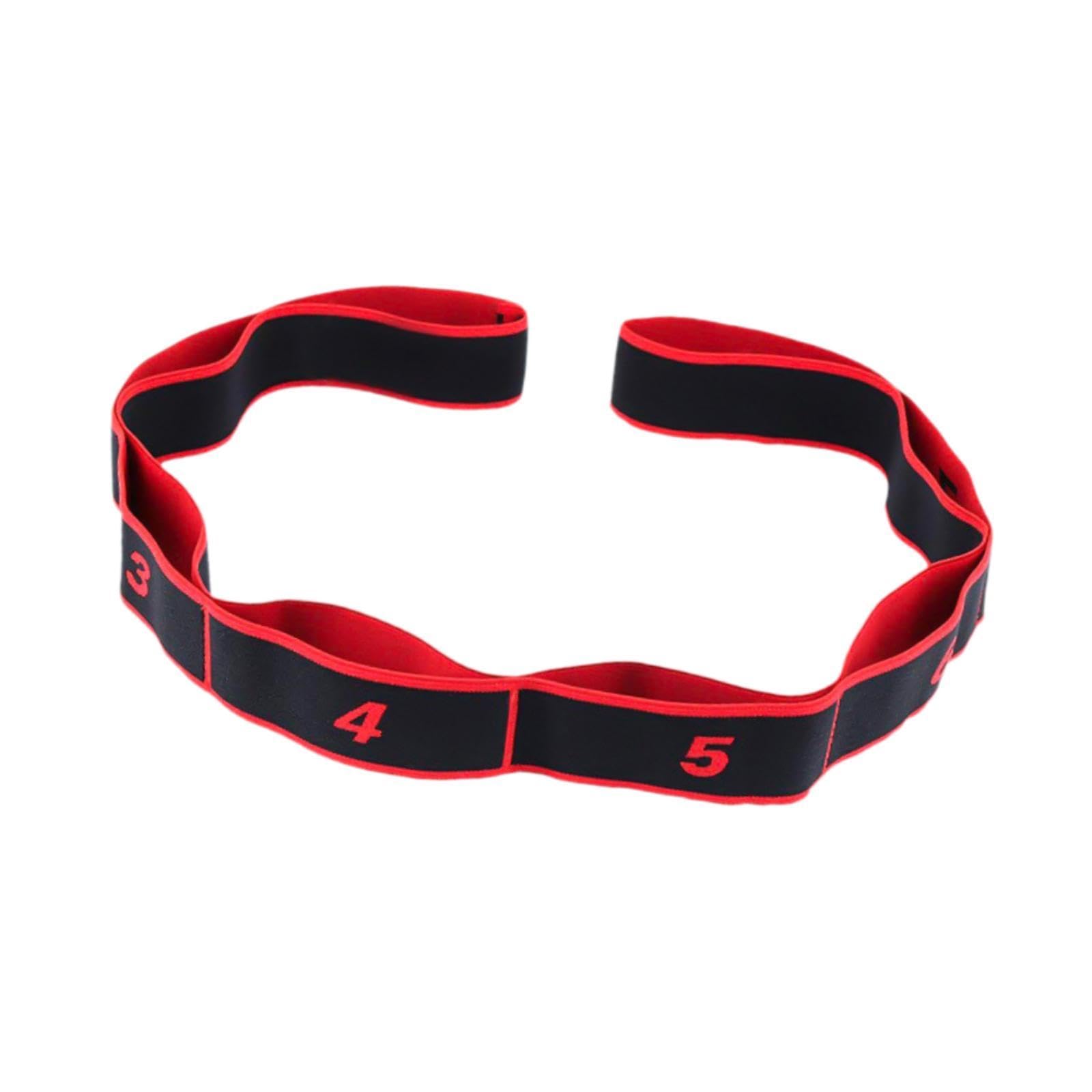 8 Segment Yoga Stretch Strap Elastic Strap for Upper Lower Bodytype Shoulder Leg red-picture-16