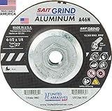 United Abrasives-SAIT 20162 Type 27 4-1/2-Inch x 1/4-Inch x 5/8-11 A46N Aluminum Depressed Center Grinding Wheels, 10-Pack