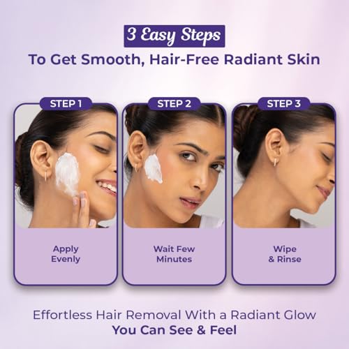Image of Sanfe Ubtan Facial Hair Removal Cream for Women | Face Hair Remover | Upper Lip Hair Removal Cream | Chin & Forehead Hair Removal | Sensitive Skin | Gentle, Painless Formula | 50g | Pack of 1