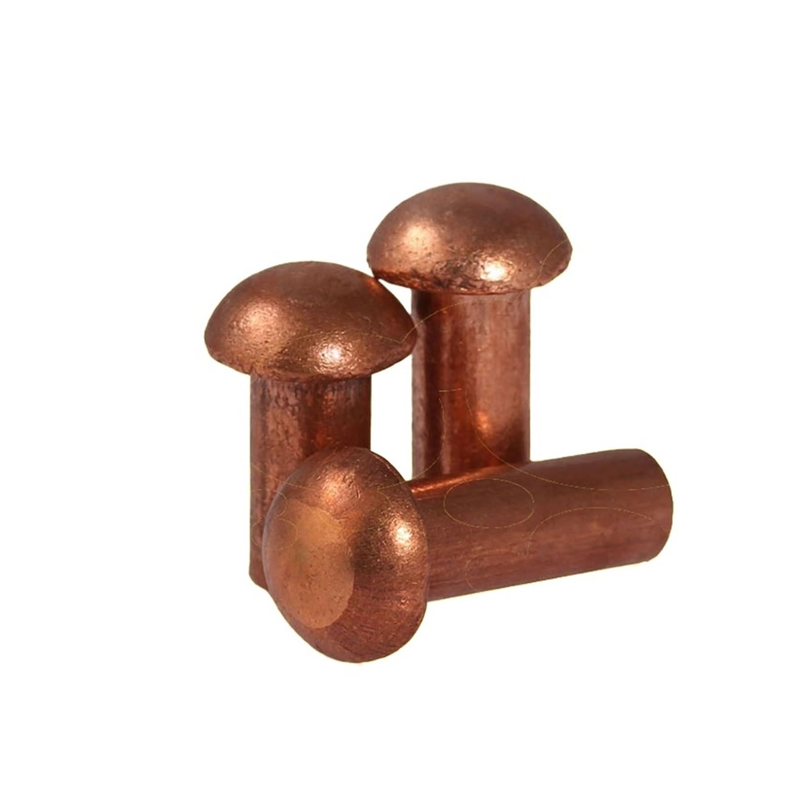 Poasdjdc 18Mm Solid Rivets Solid Round Head Self Plugging Rivets Copper Golden Multiple Sizes Gb867(,M8 (1Pcs))