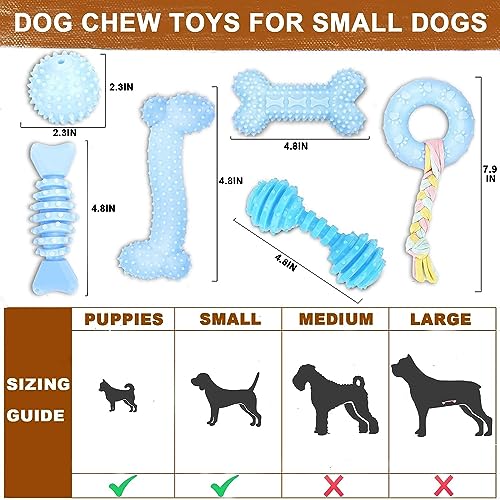 Puppy Toys 6 Pack Dog Chew Toys for Puppy Cute Blue Small Dog Toys Teething Toys for Puppies Soft Durable Interactive Chew Toy for Small Dogs  Cucciolini Doodles Puppy toys 6 pack dog chew toys for puppy cute blue small dog toys teething toys for puppies soft durable interactive chew toy for small dogs   cucciolini doodles