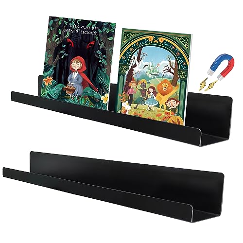 2 Pack Magnetic Book Shelf for Whiteboard Classroom, 17 Inch