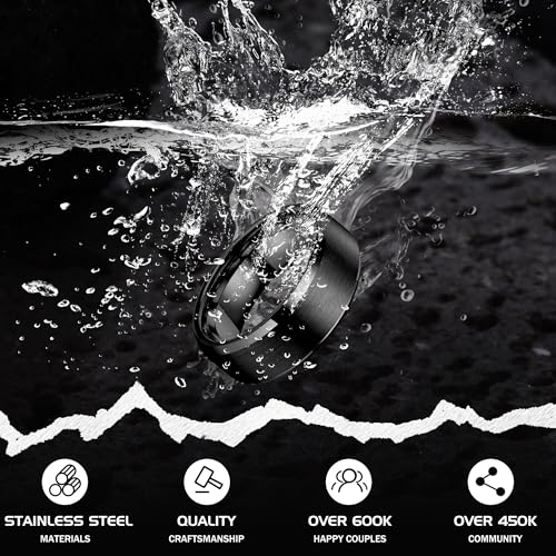 jstyle stainless steel rings for men women 8mm wedding band rings matte surface - beveled polished edge mens ring size 6-14