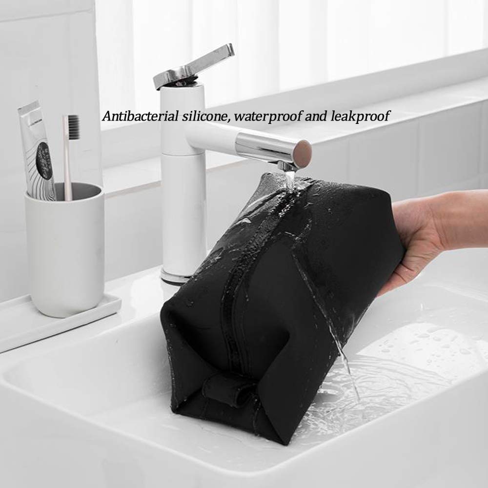 REYG Neceser Impermeable para Hombre Gran Capacidad Bolsa De Almacenamiento Portátil para Viajes Y Viajes De Negocios Negro 25 * 15 * 15 Cm,Black