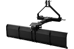 3-Point Rear Grading Blade, 52 Inch Heavy Duty Steel Scraper