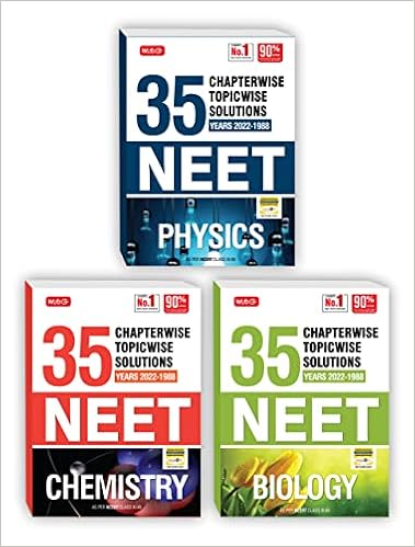 MTG 35 Years NEET Previous Year Solved Question Papers with NEET Chapterwise Topicwise Solutions - NEET 2023 Preparation Books, Set of 3 Books NTA Neet 35 Years Questions, Physics Chemistry Biology