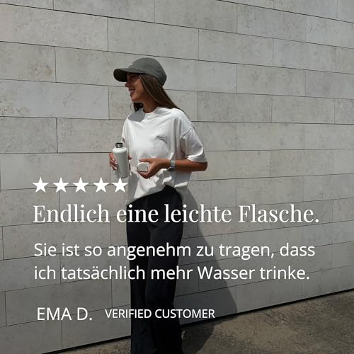 Image of EQUA Timeless Stainless Steel Water Bottle, 1000 ml, BPA-Free, Leak-Proof, Durable, Multifunctional, Matcha
