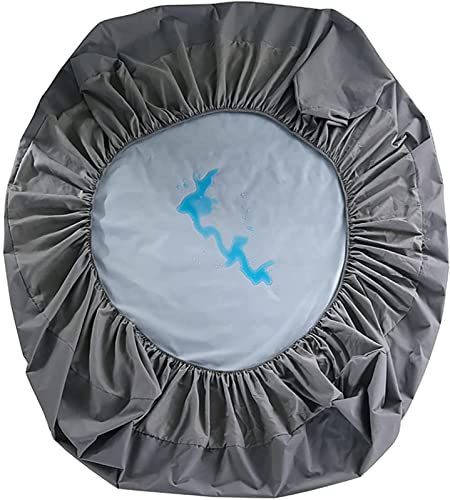 Wasserdichtes Spannbettlaken, runde graue Baumwollbettdecke, Matratzenauflage, Matratzenschoner, für...