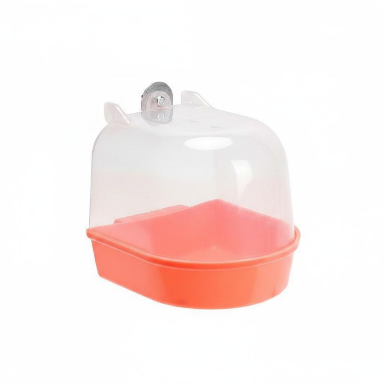 ATORSE Bird Bathing Tub Easy to Clean Bird Bathing Tub Transparent Cover Pet Supplies, X00 Orange-image-26