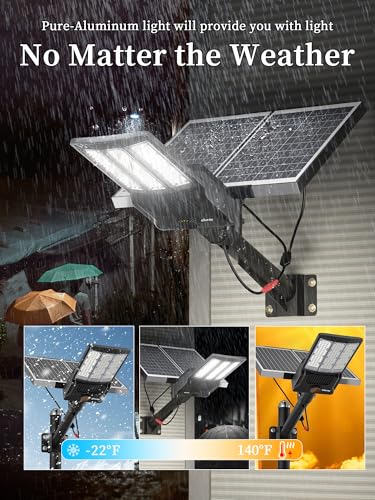 Image of Ofuray OL-10800W Solar Street Lights Outdoor, Solar Parking Lot Security Lights Commercial up,IP67 Street Dusk to Dawn with Remote Control for Street,Barn