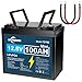 KUNLUN 12V 100Ah LiFePO4 Battery Mini Perfect for Trolling Motors, Marine, Boat, Yacht, RV, Solar Off-Grid, Built-in 100A BMS with Low-Temp Protection 12 Volt Deep Cycle Lithium Iron Battery