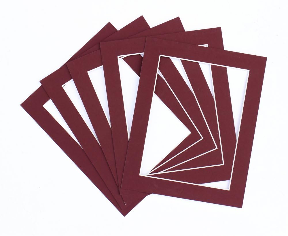 Frame Company Pack of 3 Plum Mounts 12x10 for 9x7 inch *Choice of Colours*