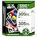 Redsee 305XL Ink Cartridges Replacement for HP 305 Ink Cartridges Black and Colour 305xl for HP Deskjet 2810e Ink Cartridges Deskjet 2800e 2820e Envy 6020e Pro 6400 (2 Pack)