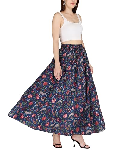 Image of Sttoffa Cotton Printed Women Wear Maxi Long Skirt 40 inch inch Full Length