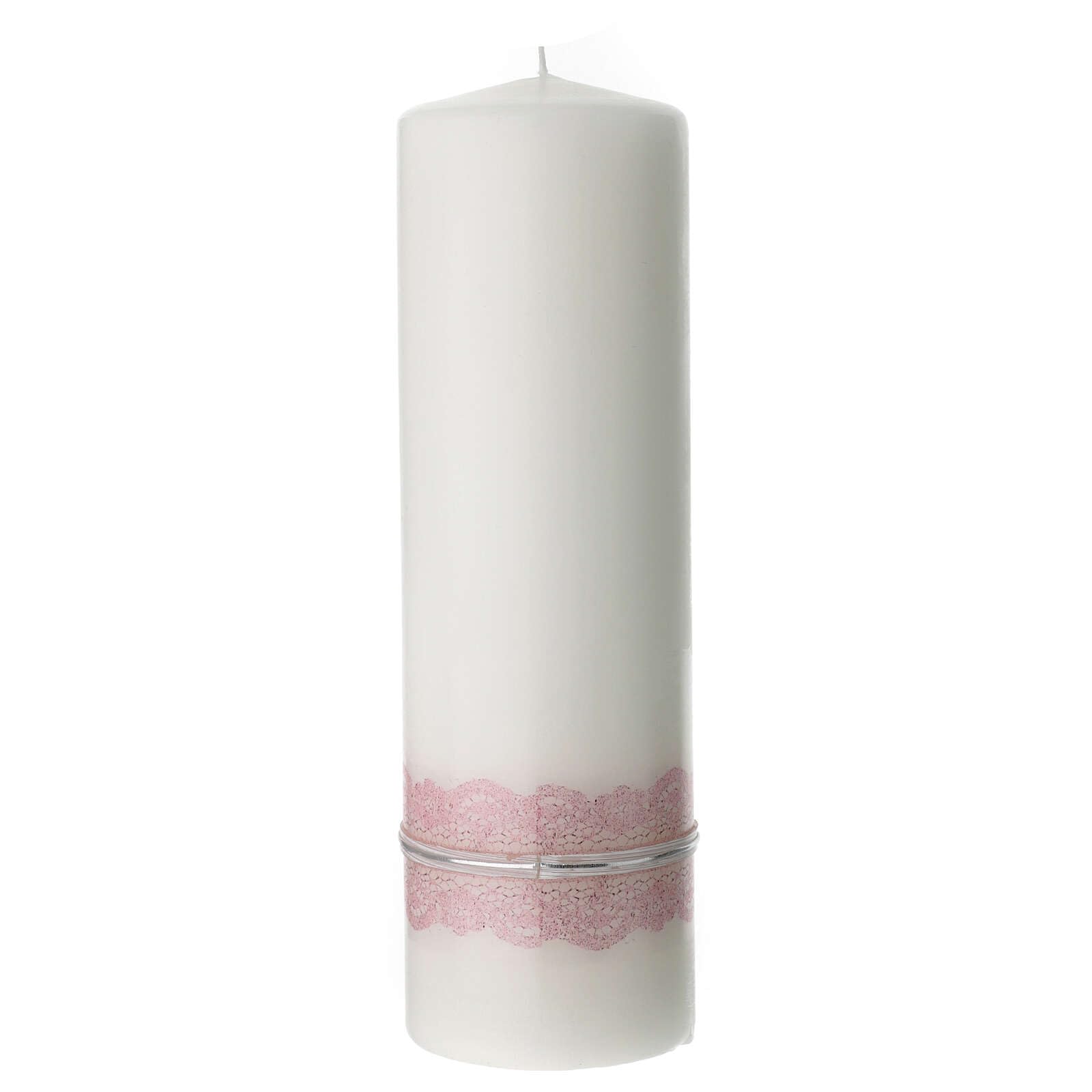 Holyart Velas, cirios, velones: Vela rosa plata pez Bautismo 265x60 mm