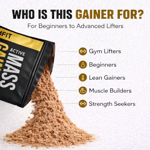 Image of Mass Gainer Protein Powder 1kg Chocolate Flavor | High Calorie Weight Gainer | Muscle Mass & Strength Builder | Protein + Carbs Blend | Fast Weight Gain Supplement, For Men & Women
