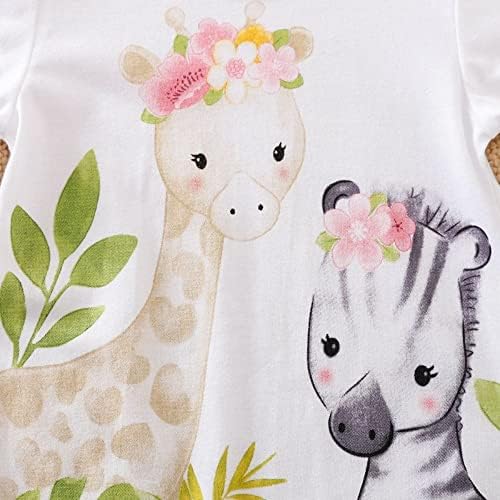 Adorable Floral Print Baby Jumpsuit: Giraffe & Zebra Fun! - Image 5