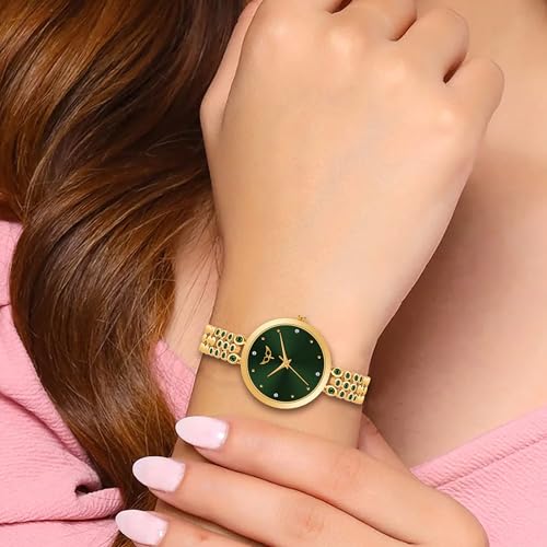 Image of WHITE BIRD Starlet Quartz Analog Dial Premium Stylish Metal Strap Watch for Girls-Women's