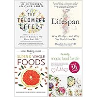 The Telomere Effect, Lifespan, Hidden Healing Powers Of Super & Whole Foods, The Healthy Medic Food for Life Meals in 15 minutes 4 Books Collection Set