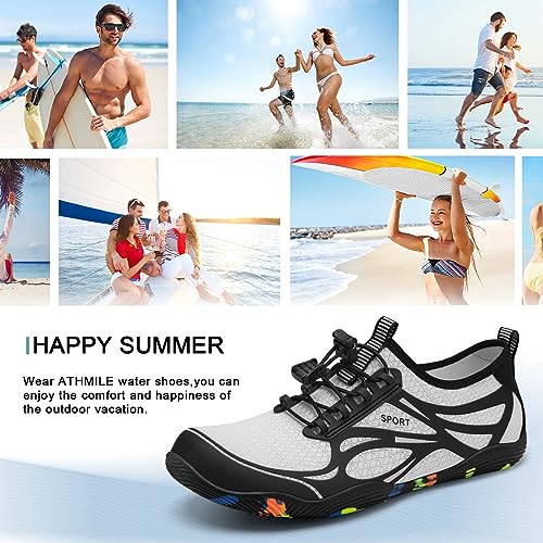 Image of ATHMILE Water Shoes for Men Women River Swim Beach Pool Adult Quick Dry