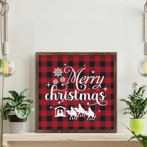 Panneau mural bois Merry Christmas 30 cm de qualité supérieure - 5