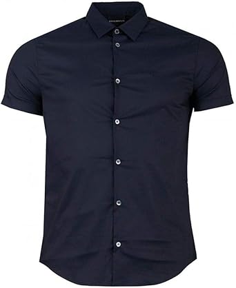 armani black short sleeve shirt