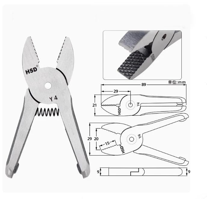 Alicates de aire neumáticos S4 de corte industrial para terminales y cables 2