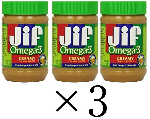 Jif ジフ クリーミーオメガ3 ピーナッツバター 454g×3個セット 保存料不使用
